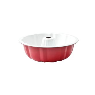 Piros kerek kuglóf sütőforma 25cm