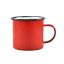 Zománcozott bögre 8 cm, 360 ml piros-fehér