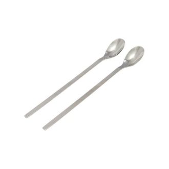   Hosszú Rozsdamentes Latte / Joghurtos Kanál Szett – 2 db (21 cm)