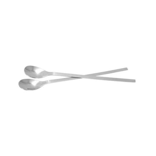 Hosszú Rozsdamentes Latte / Joghurtos Kanál Szett – 2 db (21 cm)