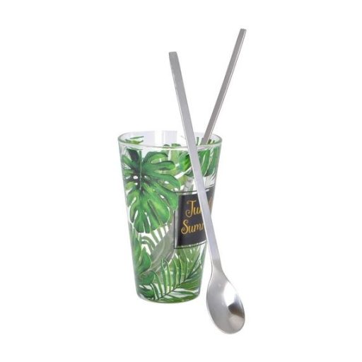 Hosszú Rozsdamentes Latte / Joghurtos Kanál Szett – 2 db (21 cm)