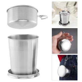 Összecsukható rozsdamentes pohár, 150 ml