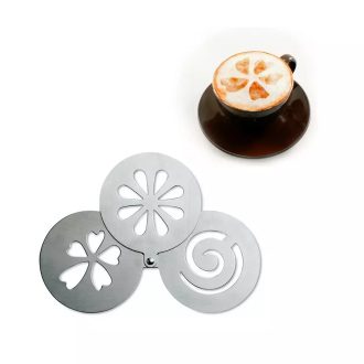 Cappuccino és sütemény díszítő sablon szett 3db-os