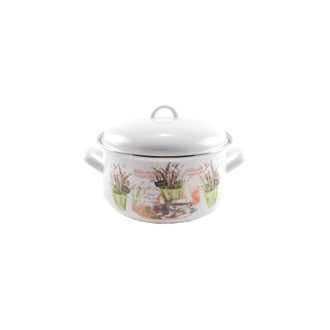 Zománcozott lábas 24cm  6 liter levendula