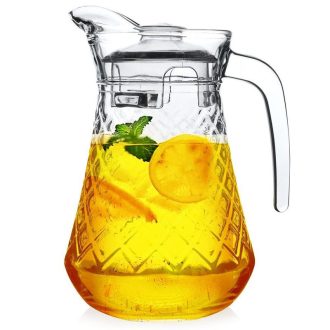 Üveg kancsó tetővel 1,4 L