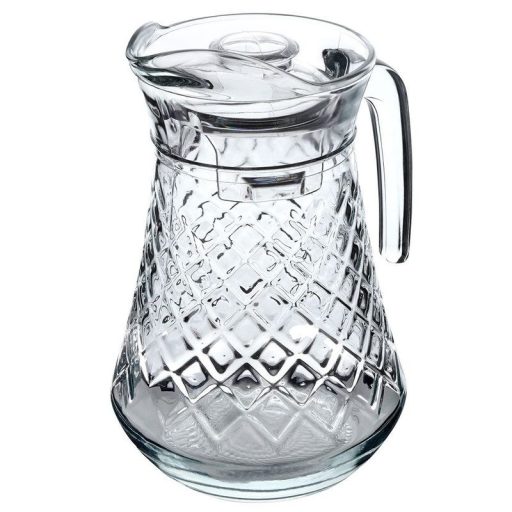 Üveg kancsó tetővel 1,4 L