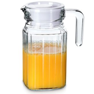 Üveg kancsó tetővel, 650 ml