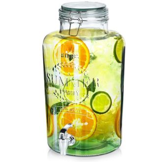 Csatos Üveg italadagoló csappal – 8 liter