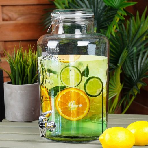 Csatos Üveg italadagoló csappal – 8 liter