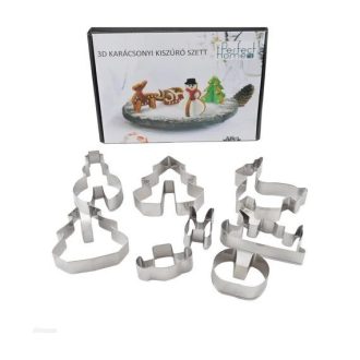   Karácsonyi 3D Sütikiszúró Szett  8 Különböző Alakú Forma