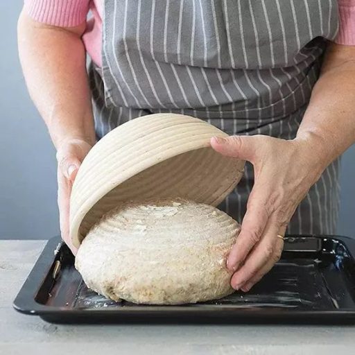 Rattan Szakajtó  Kenyér Kelesztőtál Kerek, 25*8 cm
