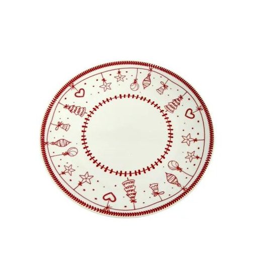 Tognana Magia Madison porcelán étkészlet – 18 db (piros dekor)