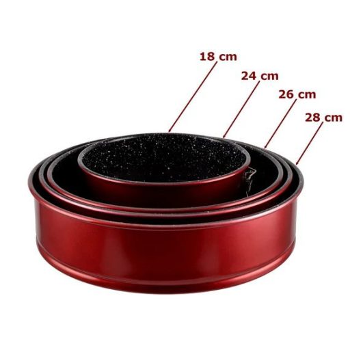 Metal Red Line csatos tortaforma 28 cm – tapadásmentes bevonattal
