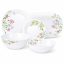 OPAL Szögletes Porcelán Étkészlet – 20 részes, Réti Virág mintával