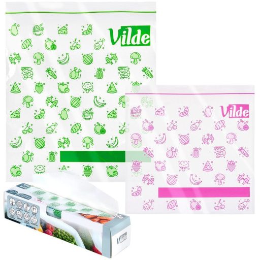Visszazárható ételtároló tasak szett – 40 db 20,5×21 cm + 24×29 cm