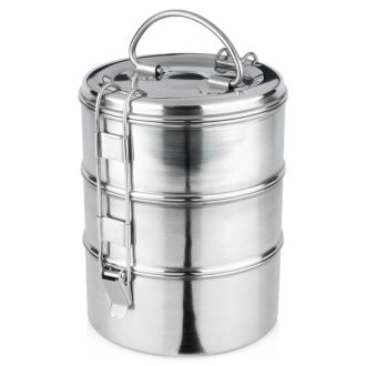 3 szintes rozsdamentes ételhordó, 3 × 900 ml
