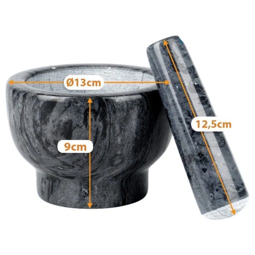 Gránit fűszerőrlő / törő mozsár, 13 cm