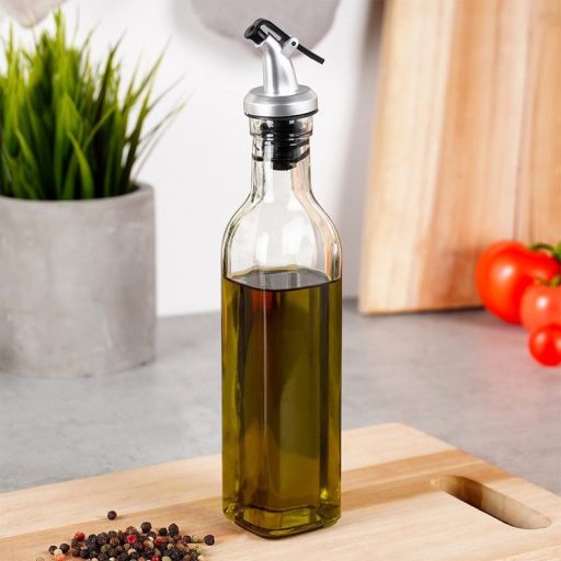 Üveg olaj- és ecettartó adagolóval – 250 ml