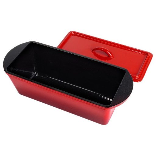 Zománcozott öntöttvas piros kenyérsütő 35 × 14 cm, 3 liter