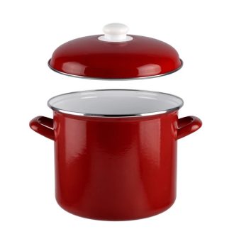 Zománcozott Fazék Fedővel 22cm bordó 6,9L