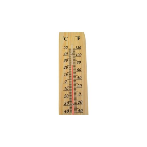 Fa hőmérő, 26 cm Akasztóval