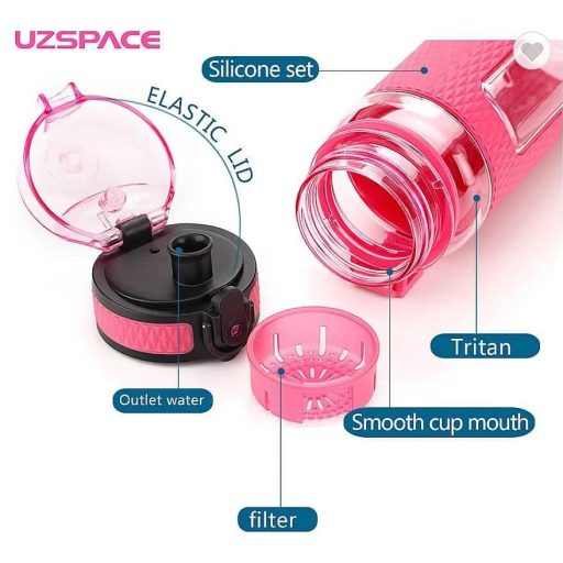 Uzspace Sport Tritan kulacs, BPA mentes szürke 800ml