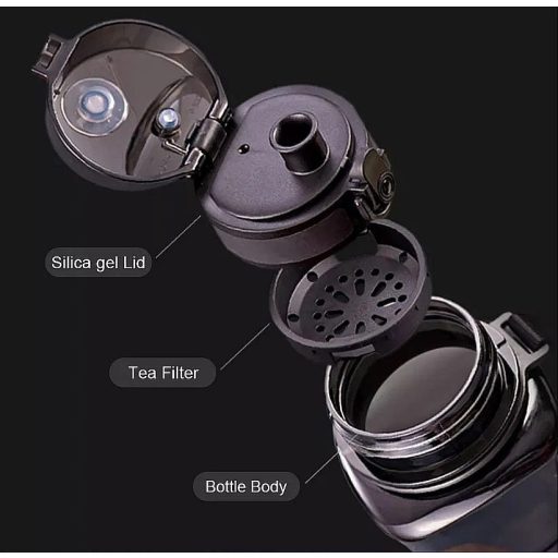 Uzspace Tritan slim kulacs, BPA-mentes, piros 700ml