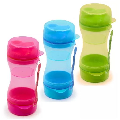 Utazós kulacs ,itató és etető tál kutyának 330ml