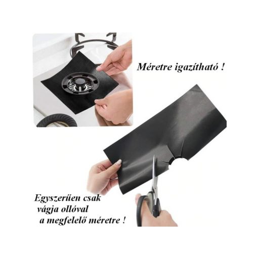 Védőfólia Tűzhelyhez – 10 db, 27×27 cm (Hőálló 260°C-ig)