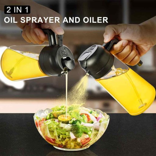 2 az 1-ben Üveg Olajpermetező és Kiöntő – 470 ml