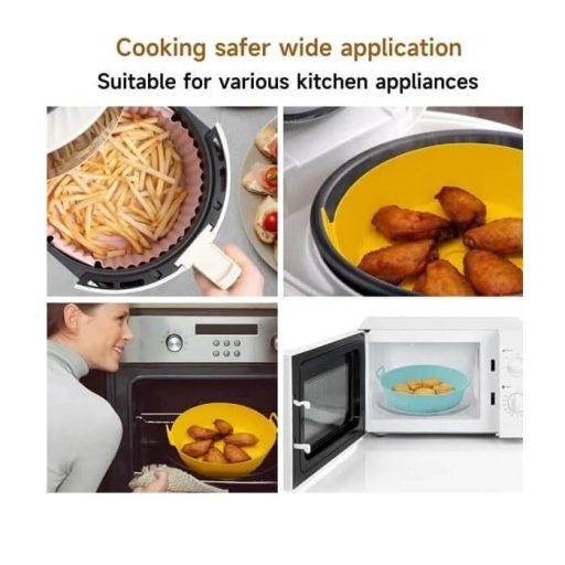 Air Fryer Sütőbetét Kerek 20x5cm Szilikon Vegyes Szín