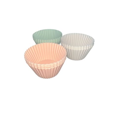Szilikon Muffin Sütőforma Szett különböző színben, hőálló szilikonból 12db