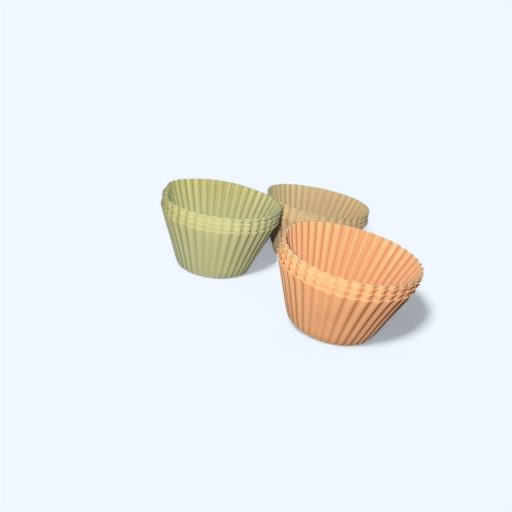 Szilikon Muffin Sütőforma Szett különböző színben, hőálló szilikonból 12db