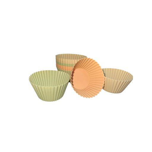 Szilikon Muffin Sütőforma Szett különböző színben, hőálló szilikonból 12db