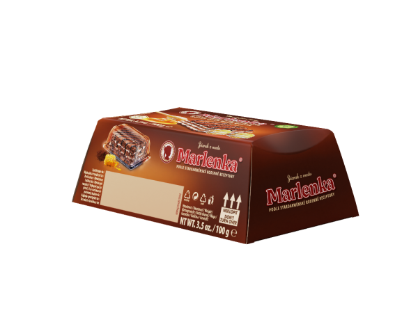 Marlenka torta mézes, kakaós 100g