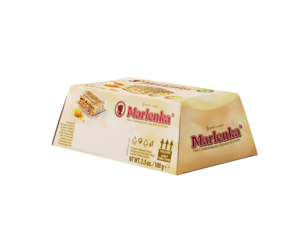Marlenka torta mézes, diós 100g