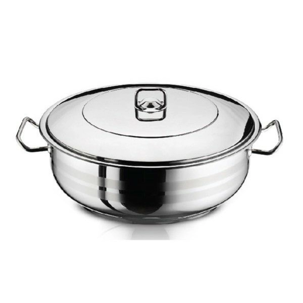 Inox szeletsütő lábas fedővel 38*15 cm 16,5 liter