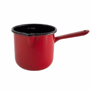 Zománcozott nyeles mércés kiöntő 1lit