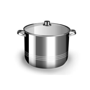 Inox fazék 19 literes, üvegfedővel