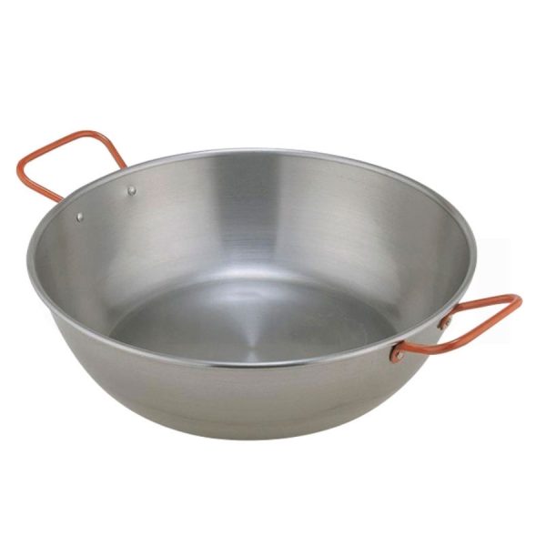 Paella rozsdamentes acél  mély serpenyő ,30 cm