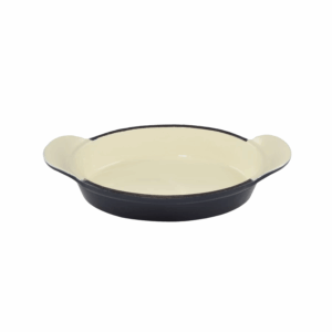 Zománcozott öntöttvas ovális szeletsütő mini acélkék