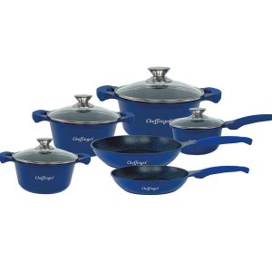 Cheffinger 10 részes tapadásmentes bevonatú edénykészlet Blue