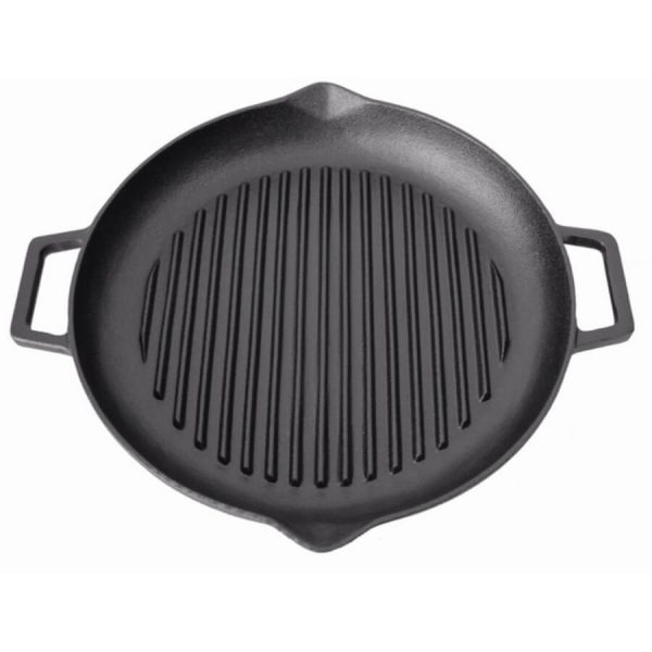 Öntöttvas grill serpenyő 31cm