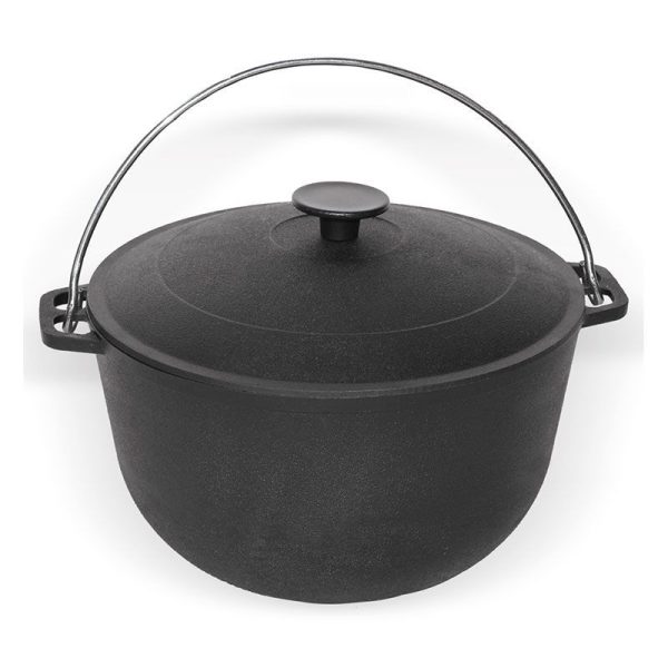 Öntöttvas lábas fedővel 8 liter