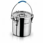 Rozsdamentes acél ételszállító badella 17 literes