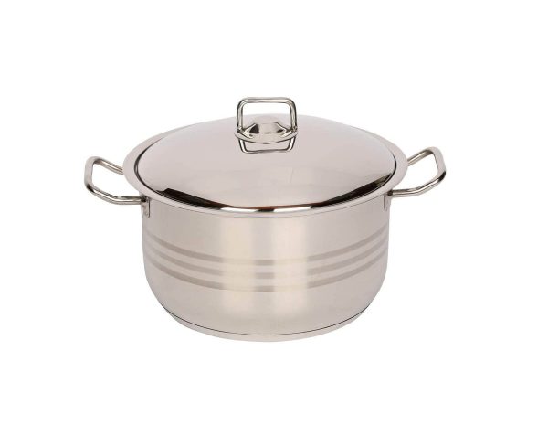 Inox magas lábas fedővel 54 liter