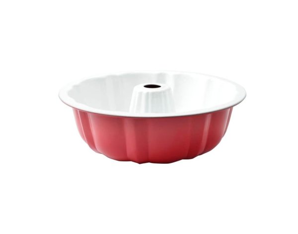 Piros kerek kuglóf sütőforma 25cm