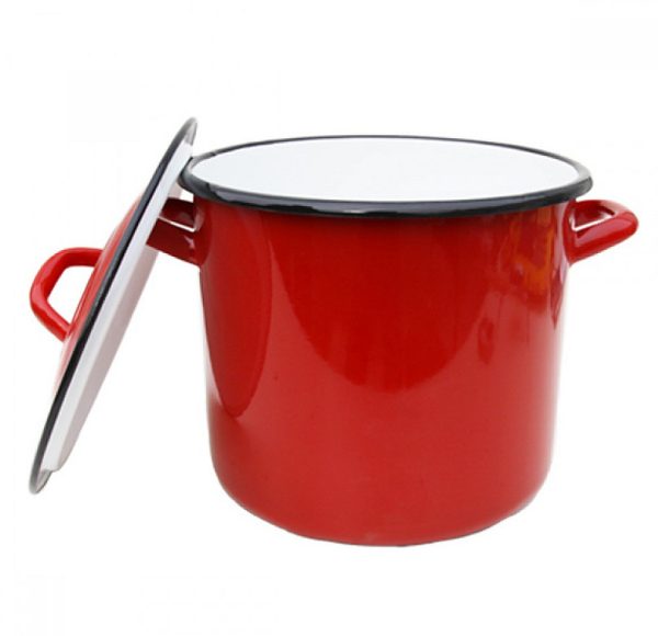 Zománcozott fazék fedővel 15 liter piros - Image 2