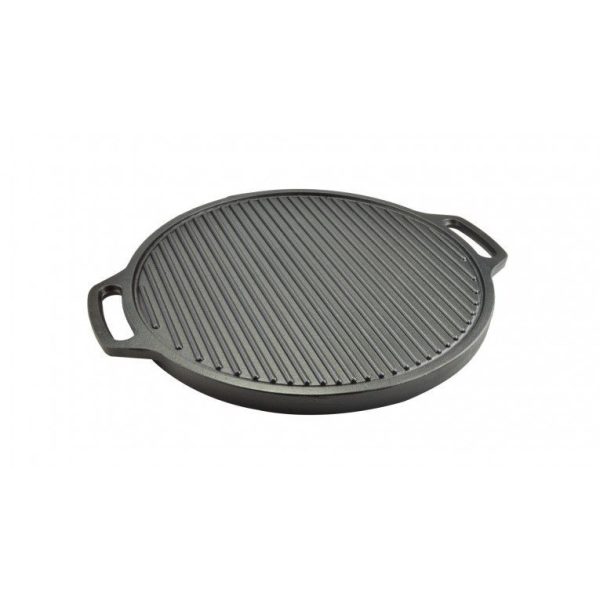 Öntöttvas kerek grill lap 2oldalas 44,5cm