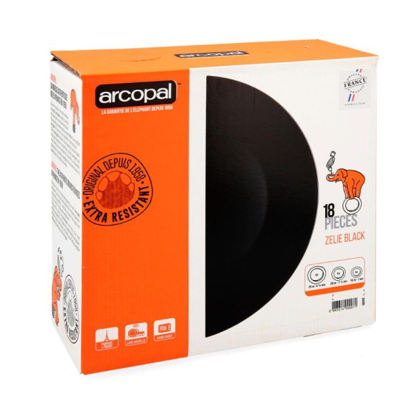 Étkészlet 18db Arcopal Zelie Black - Image 2